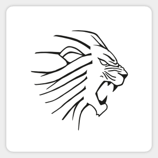 Roaring Lion Head Sticker